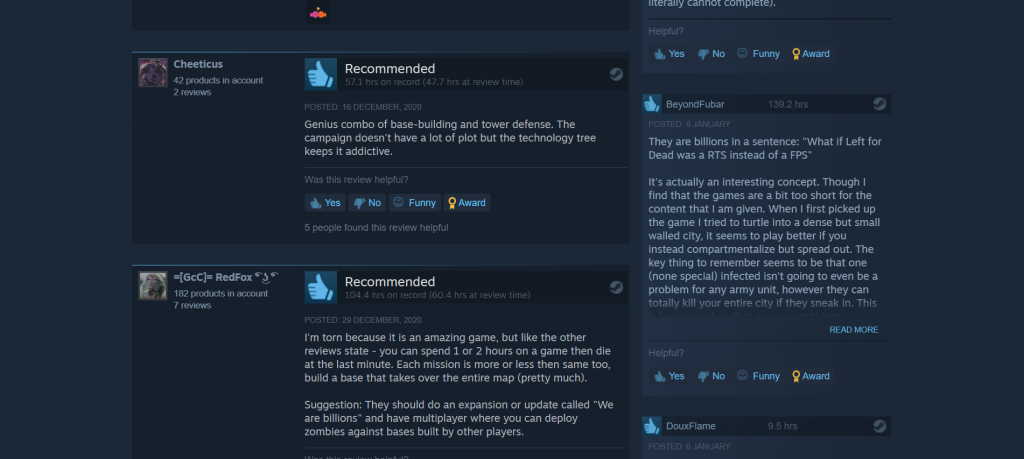Steam reviews as a source of research